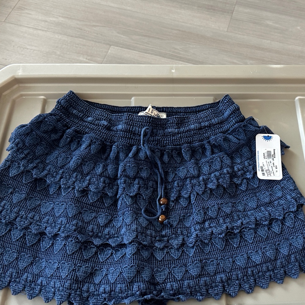 Super Cute! Blue Seaspice 100% Peruvian Skort New With Tags